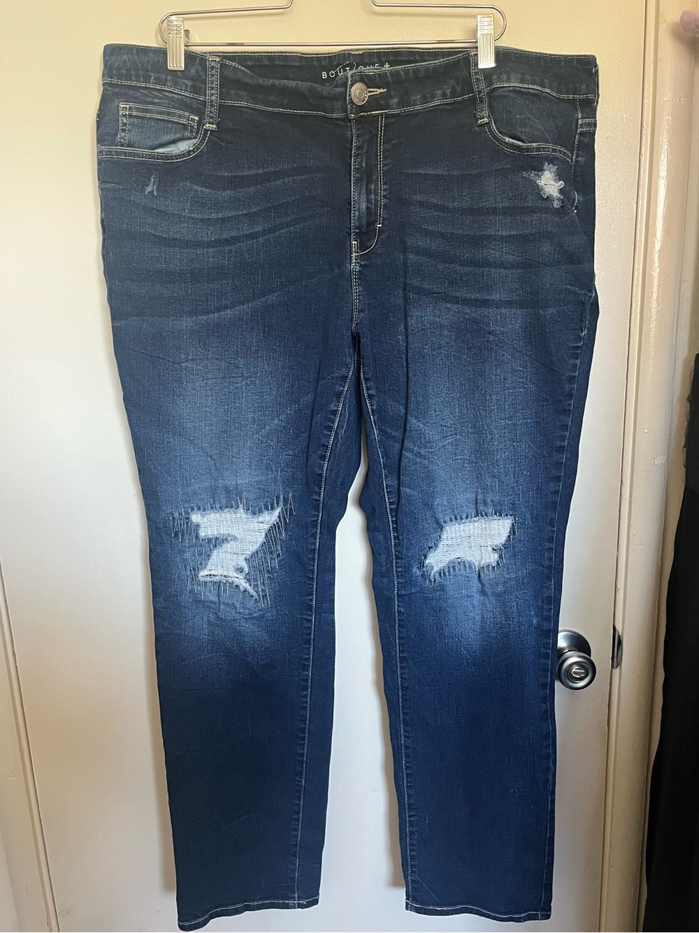 Boutique + boyfriend distressed jeans